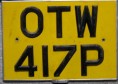 Nummernschilder / Kfz-Kennzeichen Großbritannien 1968 1960er