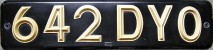 Nummernschilder / Kfz-Kennzeichen Großbritannien 1904 1900er