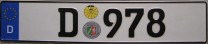 Nummernschilder / Kfz-Kennzeichen Deutschland 1994 1990er CC