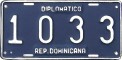 Nummernschilder / Kfz-Kennzeichen Dominikanische Republik 1970 1970er CD
