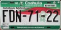 Nummernschilder / Kfz-Kennzeichen Mexiko 2010 2010er Coahuila