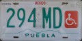 Nummernschilder / Kfz-Kennzeichen Mexiko 1999 1990er Puebla